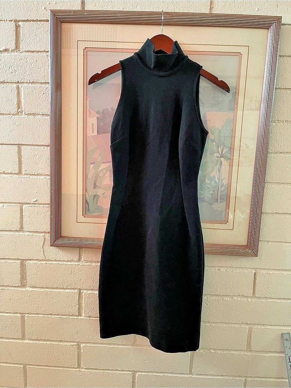 Dolce & Gabbana Black Sleeveless Turtleneck Maxi Dress